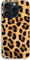 Case Company® - Hoesje geschikt voor iPhone 15 Pro hoesje - Luipaard - Soft Cover Telefoonhoesje - Bescherming aan alle Kanten en Schermrand