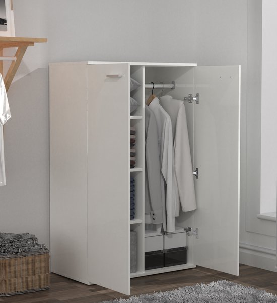 Kledingkast kinderkamer - legplanken en hanggedeelte - 120 cm hoog