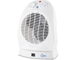 SUNTEC Verwarmingsventilator AirBooster 2000 OSC - 2000 Watt - Koude lucht - Oscillatie - Thermostaat - Geschikt voor ruimtes tot 60 m³ (~25 m²) - Geschikt als Tafelventilator