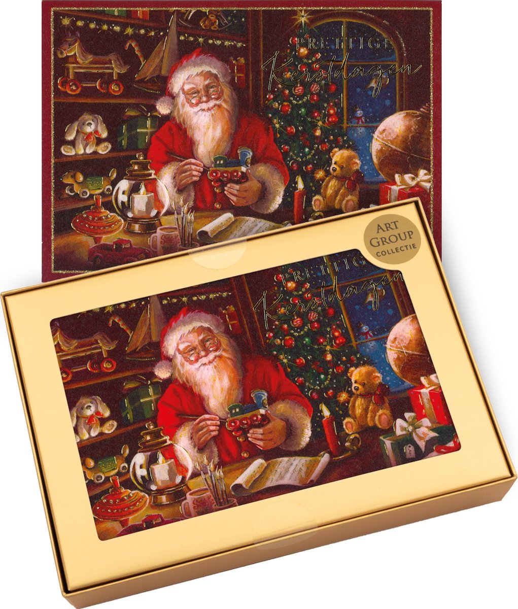 Art Group Kerststraat kerstkaart - set van 10 inclusief enveloppen • Multicolor • de Bijenkorf