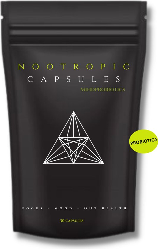 Holland Rose™ Mindprobiotic Nootropic supplementen - Nootropic - Probiotica - Cognitief welzijn - Darmgezondheid - Focus - Vegetarisch - 30 capsules - Ayurveda - Holland Rose