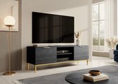Tiroir de meuble - Meuble TV Ponchi - Chêne Zwart - 150 cm