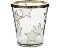 Riviera Maison Waxinelichthouder, Theelichthouder, Kaarsenhouder kerst - RM Golden Stars Votive S - goud