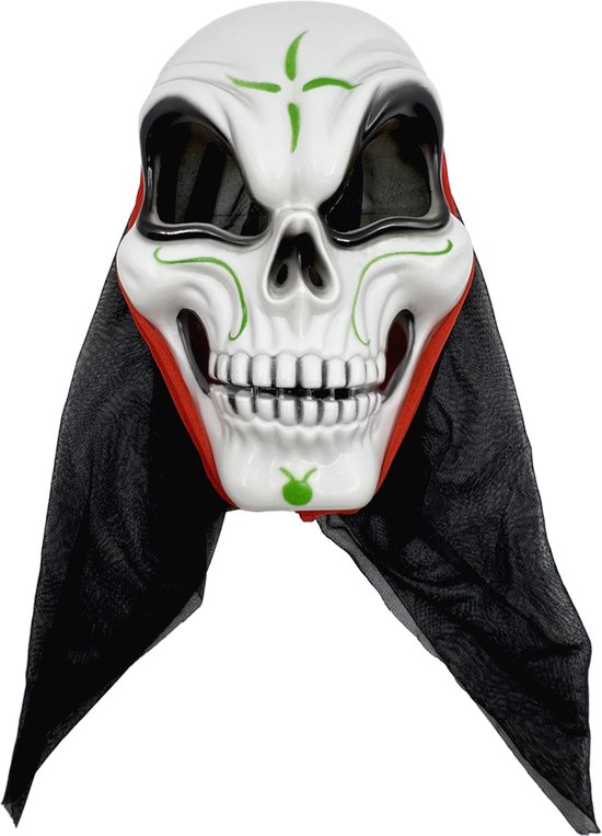 Mythical Horned Skull Maske Aus Latex – Gruselige Halbmaske Mit Hörnern Für Halloween & Kostümpartys