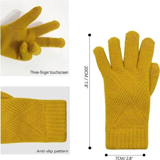 Gants de jardinage Thermique Hiver (jaune)