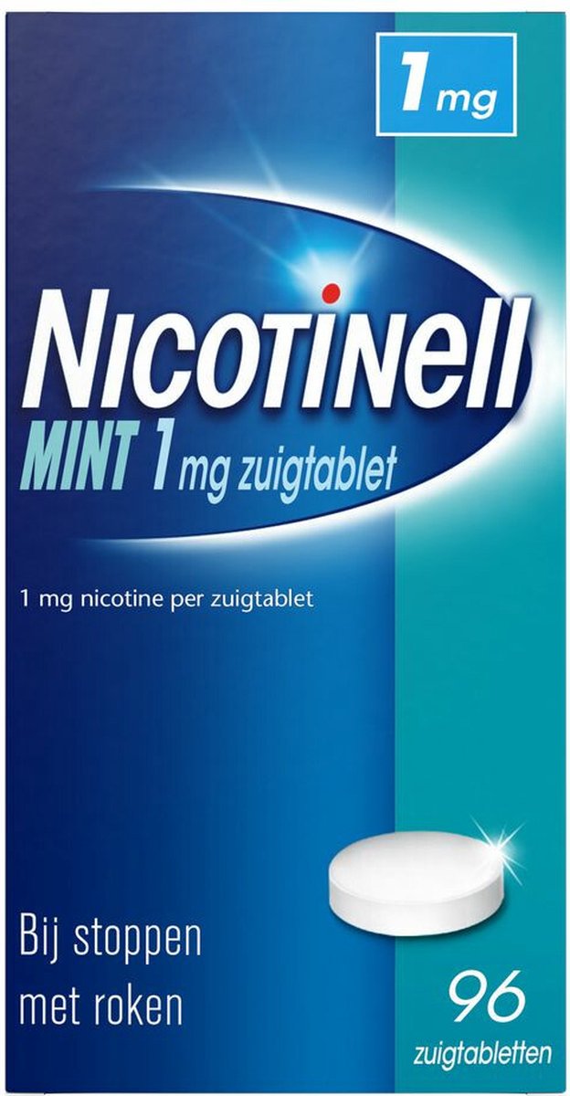 Goedkoopste Nicotinell Zuigtablet Mint 1mg - 1 x 96 zuigtabletten