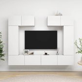 The Living Store Televisiemeubelset - niet opgegeven - Tv-meubels - 100 x 30 x 30 cm - 30.5 x 30 x 90 cm - 80 x 30 x 30 cm - Ken- wandbevestiging - Kleur- wit - Materiaal- spaanplaat - Montage vereist