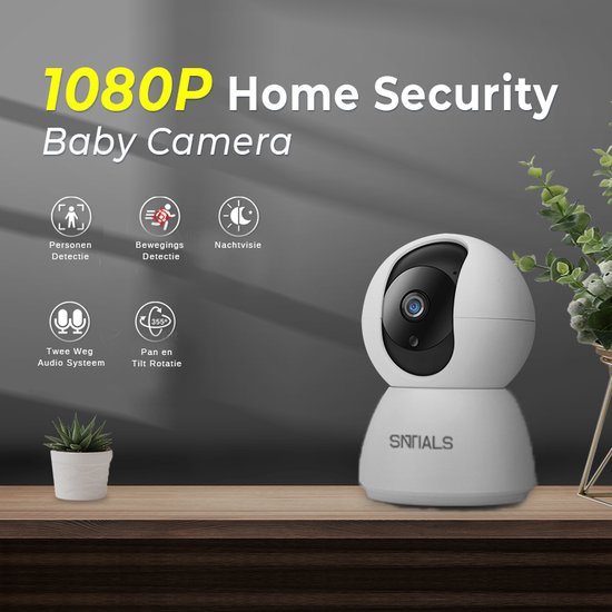SNTIALS - 1080p Huisdiercamera met App - 32GB SD Kaart - Hondencamera - Huisdier Camera - Pet Camera Wifi Binnen - Beveiligings Camera - Beweeg en geluidsdetectie - voor Hond / Katten / Dieren / Baby - Met Handleiding van SNTIALS — afbeelding 4