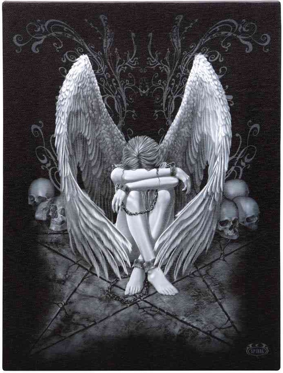 Something Different - 19x25cm Enslaved Angel by Spiral Direct Canvas afbeelding - Multicolours