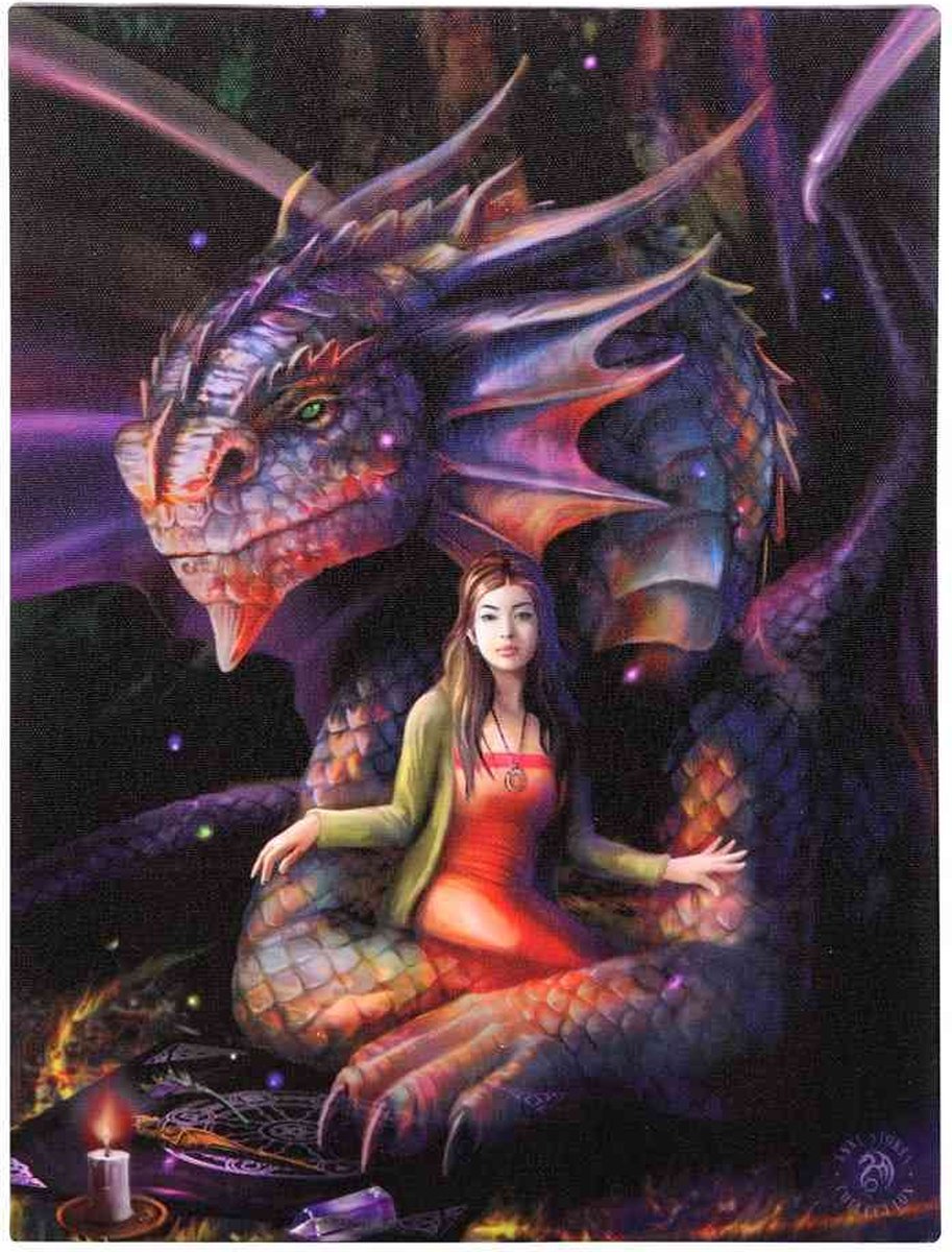 Anne Stokes - Spirit Dragon - Canvas afbeelding