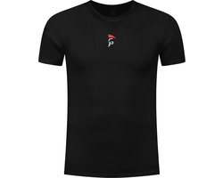 Gladiator Sports Compressie shirt - Sportshirt - Sportkleding voor Heren - Hardloop Shirt - Zwart - S