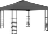 The Living Store Partytent - 3 x 3 x 2.7 m - Antraciet - Gepoedercoat staal met polyester dak