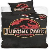Jurassic Park Dekbedovertrek 140x200 cm - Kussensloop 60x70 cm - Dubbelzijdig