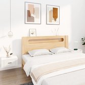 The Living Store Zwevende Wandnachtkastjes - 50 x 36 x 25 cm - Duurzaam bewerkt hout - Wit