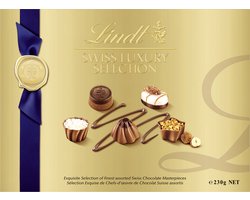 Lindt SWISS LUXURY SELECTION 230 gram - Premium chocolade pralines - Luxe chocolade - Zwitserse chocolade Lindt SWISS LUXURY SELECTION 230 gram - Premium chocolade pralines - Luxe chocolade - Zwitserse chocolade