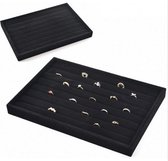 Ringendoos - Ringen opberger - Sieraden display - Ringen organizer - Sieraden doos - Zonder deksel - Zwart