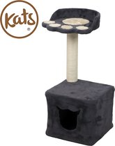 Kats - Krabpaal voor katten - Kattenmand met Huisje en Speel Plateau- Hoogte: 65cm