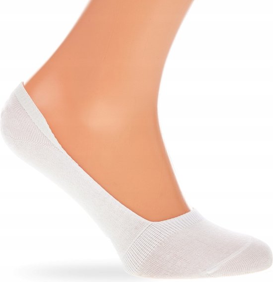 Chaussettes invisibles - Chaussettes invisibles - 6 paires - Wit - Bamboe - Taille 35/38