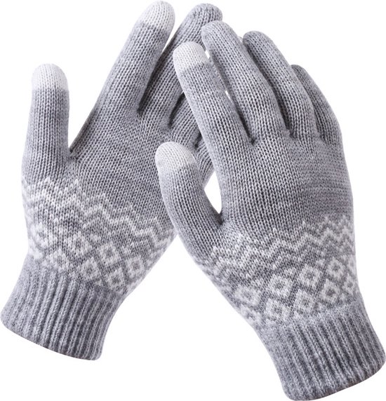 Touchscreen Winter Handschoenen I Wanten I Touch Tip Gloves I Uniseks i One Size I Grijs
