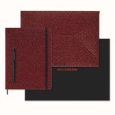 Moleskine LE Shine Collection Notitieboek, Envelope & Pen Rood Bundel XL (18x25cm) Gelinieerd Harde Kaft (Collector's Box)