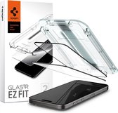 Spigen Glas.tR EZ Fit, Apple, iPhone 15, Noir, Transparent, 2 pièce(s)