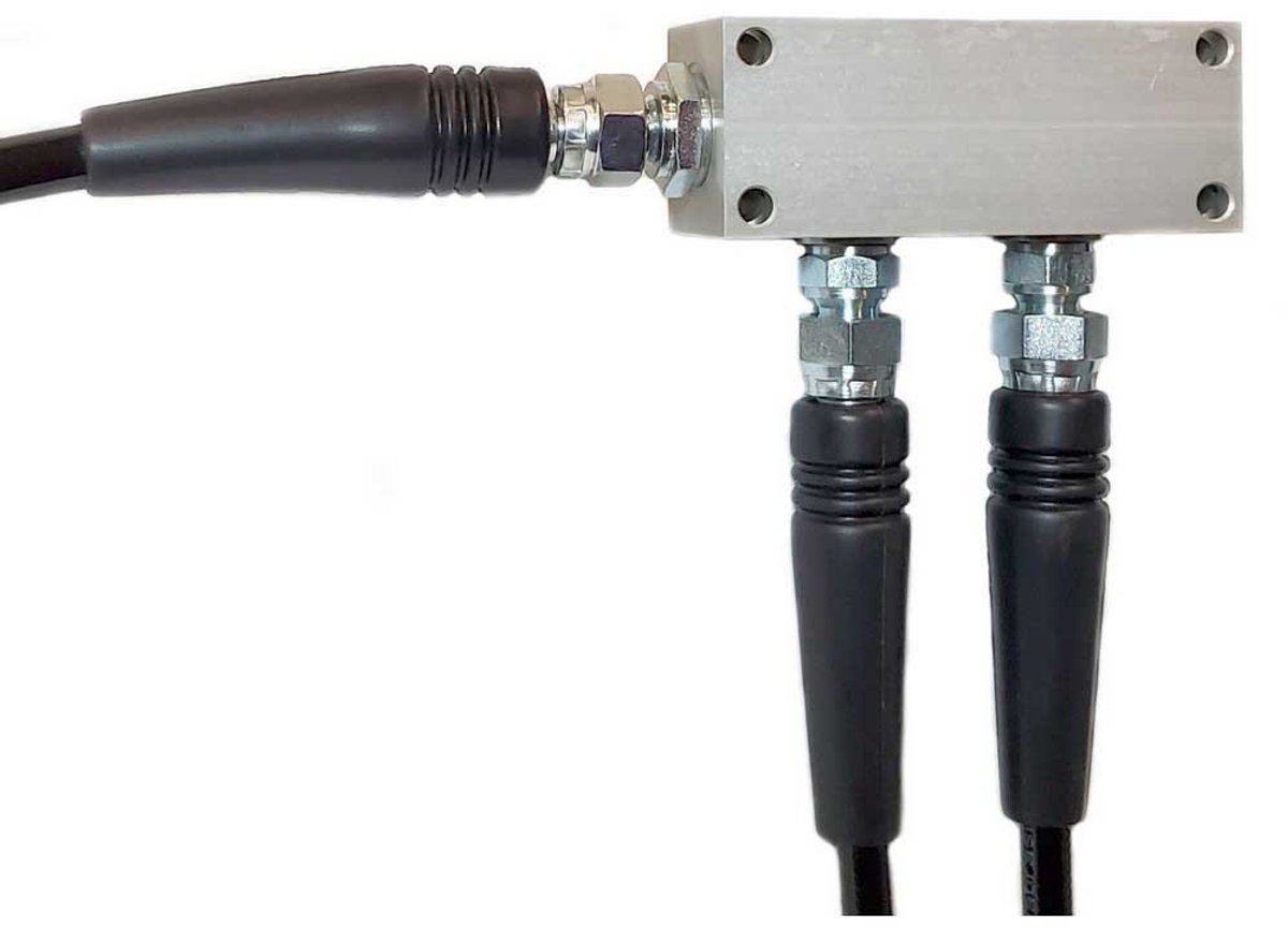 Metalsub Bauer Inlet G 1/4´´ 2 Outlets Manifoldblok Zilver