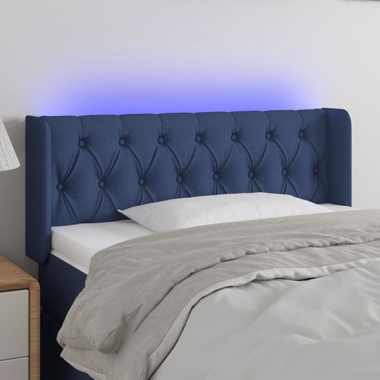 The Living Store - LED-hoofdbord - Hoofdeinde blauw - 103 x 16 x 78/88 cm - verstelbare hoogte