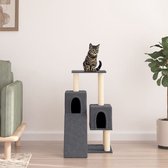 The Living Store Kattenmeubel - Donkergrijs - 61 x 55 x 82 cm - Alles-in-één meubel voor katten!