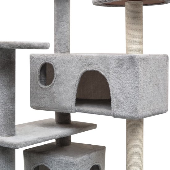 Krabboom voor katten bruin 130cm krabpaal speelboom klimboom klimpaal
