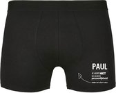 Paul, je hebt niet de leukste persoonlijkheid, maar dit helpt wel Heren Boxershort - relatie - vriend - onderbroek - grappig