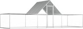 Bol.com The Living Store Kippenhok A - Kippenhok - 6 x 2 x 2 m - Waterbestendig dak - Zilverkleurig - Gegalvaniseerd staal aanbieding