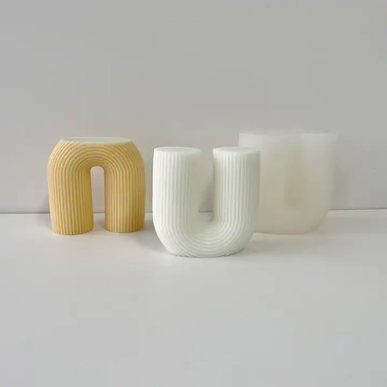 ZoeZo Kaarsmal - Siliconen mal voor kaarsen, zeep & gips - U vorm & Boog