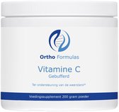 Vitamine C - 200 gram - calciumascorbaat poeder - gebufferd - immuunsysteem - aanmaak collageen - antioxidant - energie - vegan
