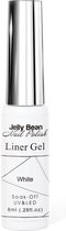 Jelly Bean Nail Polish gel liner Wit - nail art line gel White - UV gellak liner 8ml