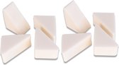 Superstar Schmink sponsjes - 8x - driehoek - latex - wit - 5 x 4 cm - make-up sponsjes