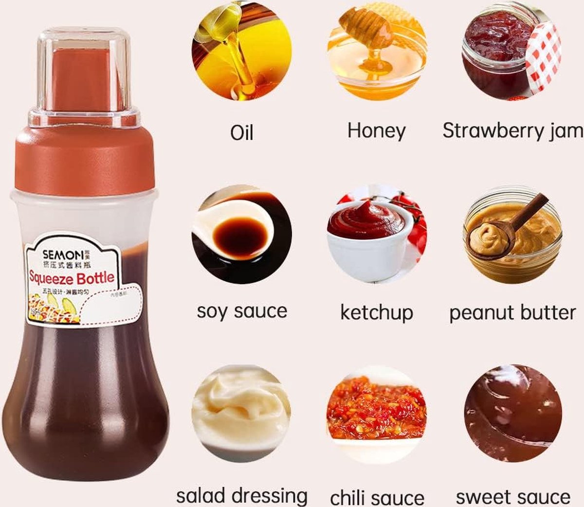 Bouteille sauce souple avec bouchon 0.7 L - Bouteilles verseuses : Buffet  Plus