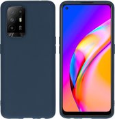 Oppo A94 (5G) Hoesje Siliconen - iMoshion Color Backcover - Donkerblauw