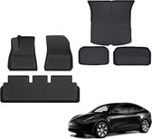 Tapis de sol en caoutchouc Tesla Model Y - Set de 6 Tapis de voiture - Accessoires de vêtements pour bébé intérieurs de voiture 21/22/23