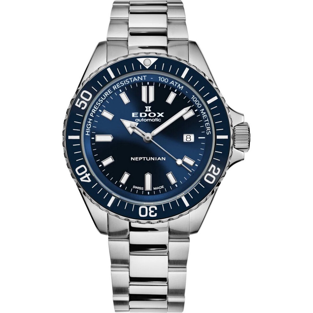 EDOX Skydiver Neptunian Automatic 80120-3BUM-BUF mannen horloge