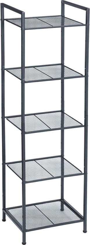 SONGMICS 100% Bamboe Badkamer Plank 4-Tier Multif, Natuurlijk