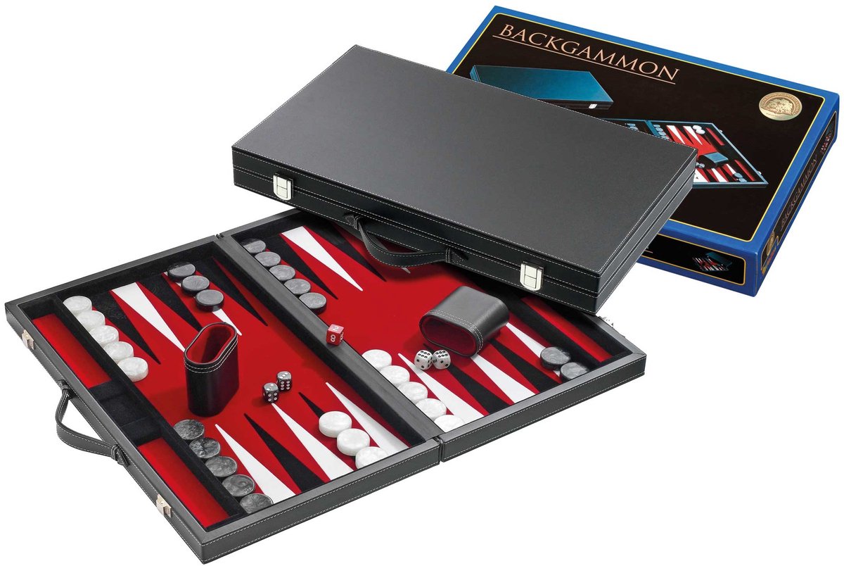 Philos Backgammon rood medium 38x235cm