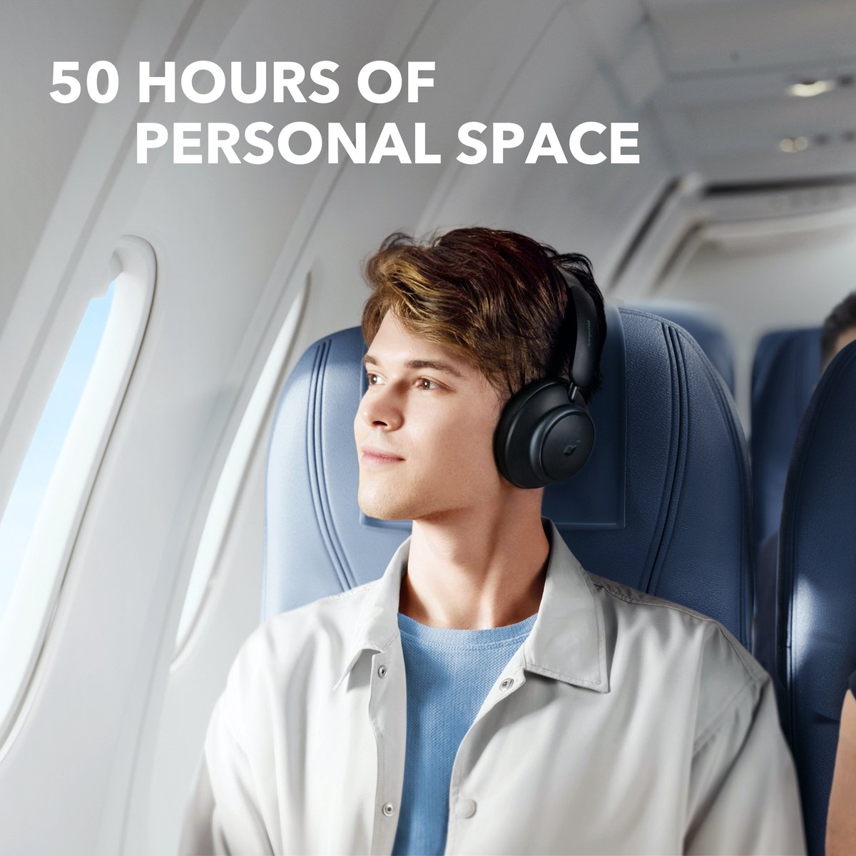 Afbeelding 2 van soundcore by Anker Space Q45 Draadloze Over-ear Koptelefoon Zwart - Headphones - Active Noise Cancelling tot 98%, Multipoint Connection, 65 uur accuduur, Bluetooth 5.3, LDAC, Hi-Res Certified