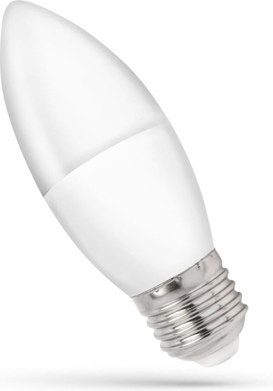 Ampoule LED E27 - C37 1W remplace 10W - 4000K lumière blanche brillante
