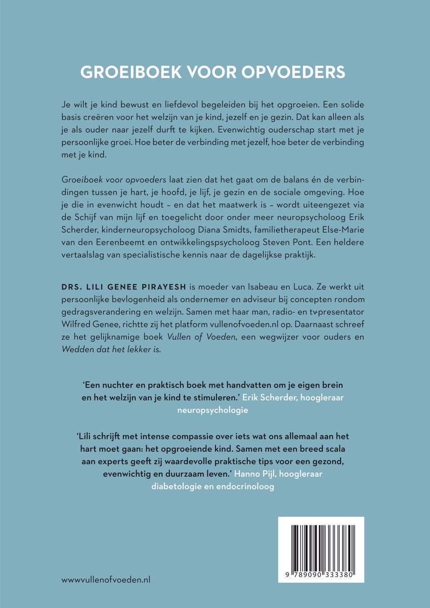 Groeiboek voor opvoeders - back cover