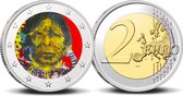 2 Euro munt kleur Herman Brood The Indian