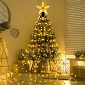 178 LED Kerstboomverlichting + verlichte Piek - Lichtsnoer, 1,5 m, voor binnen met 8 lichtmodi, voor Kerstmis, warmwit