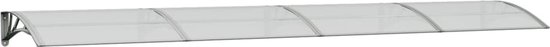 vidaXL Auvent de porte 400 x 80 cm Polycarbonate Gris et Transparent