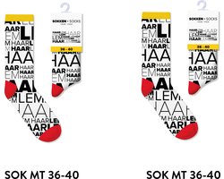 Grappige sokken met tekst - Haarlem sokken heren en dames - multipack 2 paar - cadeau voor man en vrouw