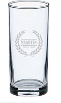Longdrinkglas met naam - glas graveren - gegraveerd glas - Verjaardag - uniek cadeau - Huwelijk - Bedankje - Pensioen - gegraveerd drinkglas - gepersonaliseerd glas - gepersonaliseerd Drinkglas - gepersonaliseerd glas