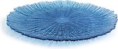 Platt tallrik Quid Mar de Viento Blauw Glas (Ø 32 cm) (Pack 6x)